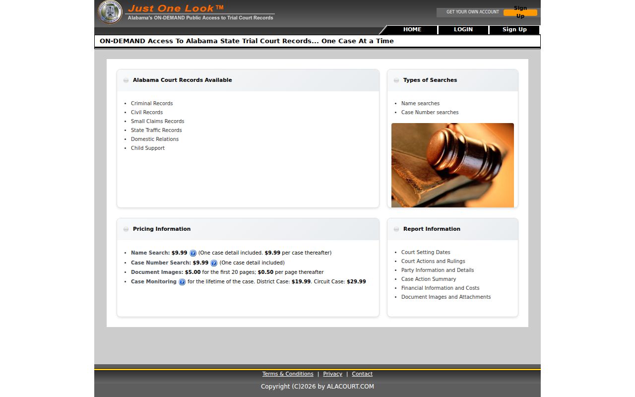 Coosa County Circuit Clerk records Alacourt ACCESS search