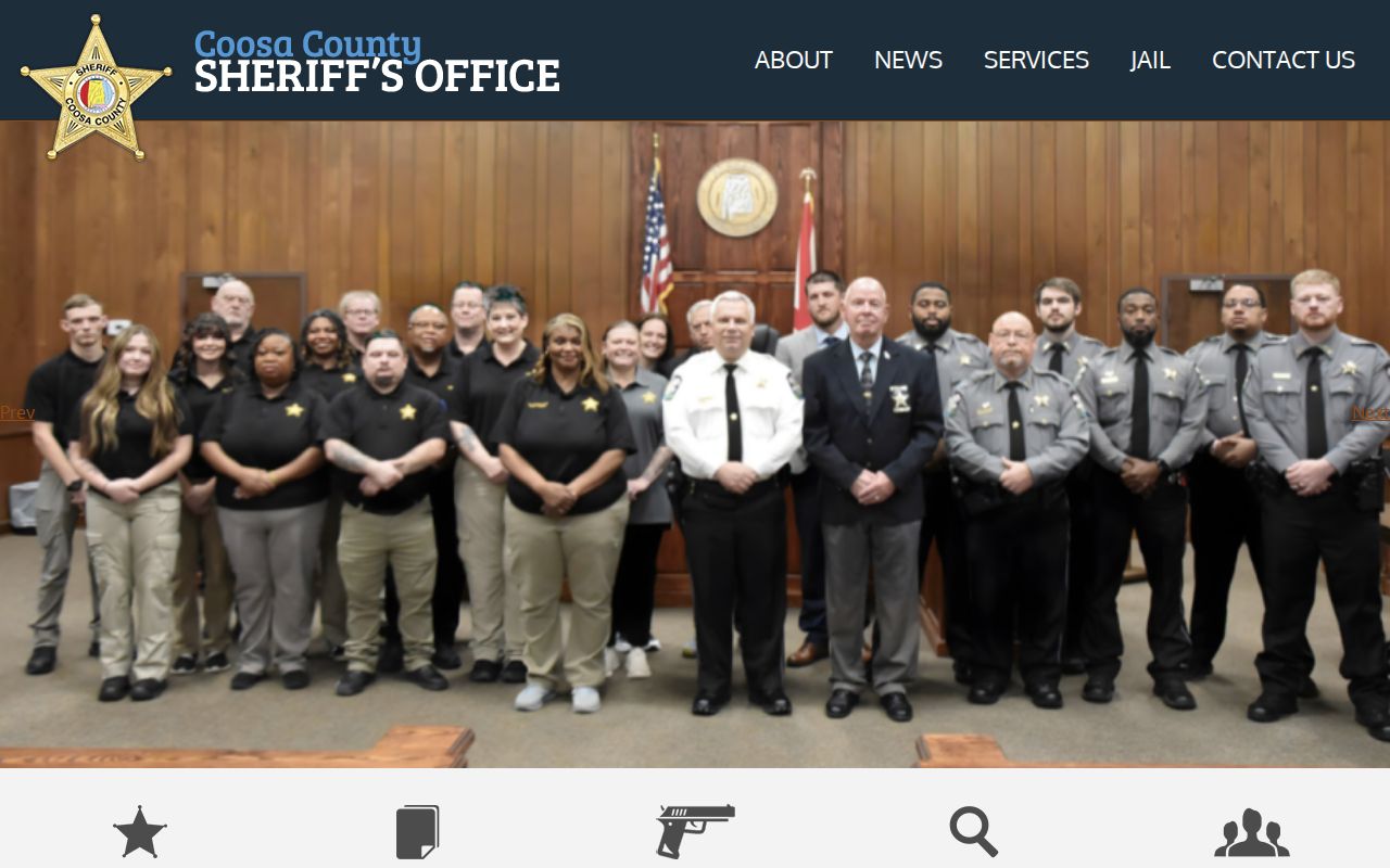 Coosa County arrest records Sheriff site