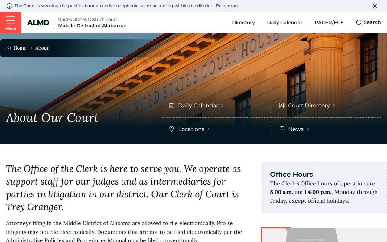 Coosa County court records federal court county list